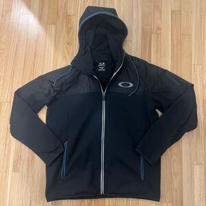 Vintage Oakley Softshell Jacket Large Full Zip Hooded Fleece Lined Windbreaker